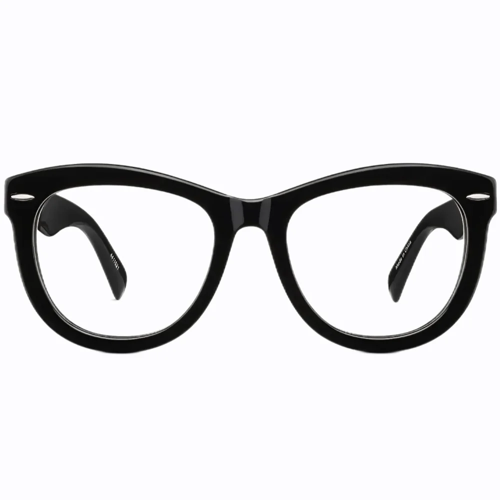 Black Cat-Eye Glasses Unisex Large Bold Statement Glasses See Pic For Measuremnt